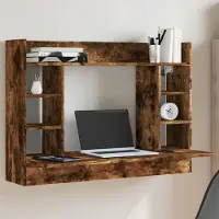 Prolenta Maison Exclusive - Wandbureau in gerookt eikenhout, 105x48x75 cm, gemaakt van houtvezel