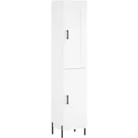Syfax Hoge kast 34,5x34x180 cm bewerkt hout wit