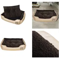 vidaXL Hondenbed Beige en Bruin XXL - Hondenbed - Hondenbedden - Kussen voor honden - Hondenbank