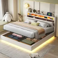 STILVORA Uitschuifbare keukenwagen met rollen – multifunctioneel keuken‑eiland, LED & USB/Type‑C