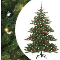 Syfax Kunstmatige Inklapbare Kerstboom Groen 150 cm PVC en staal