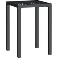 Syfax Tuintafel 50x50x72 cm staal antracietkleurig