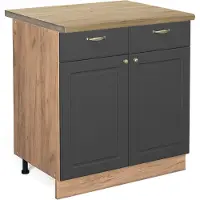 Vicco Fame-Line Keukenonderkast – 80 cm, WB Eik Antraciet-goud