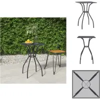vidaXL Tuintafel, antraciet, 50x50x72 cm, staal - Tuintafels