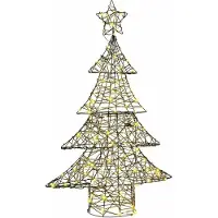 Syfax Kerstboom met 120 LED Warmwit 150 cm Rattan