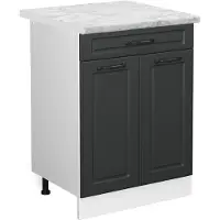 Vicco R-Line Keukenonderkast – 60 cm met lade, WB Marmer Antraciet landhuis