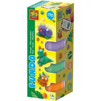 SES Creative Speelklei - 3x90gr/1x40g - FunDo Dinosaurussen - - OneSize - Speelklei