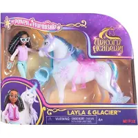 Unicorn Academy - Layla en het eenhoornbeeld Glacier (met echt manen en staart, en een borstel)
