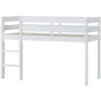 Hoppekids Bed - Halfhoog - ECO Comfort - 166x76x114 cm - Wit - - OneSize - Bedden