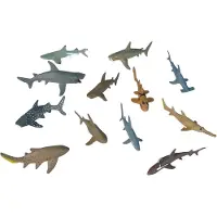 Wild republic Speelfiguren - Nature Tube - 12 st. - Haaien - - OneSize - Speelgoeddieren