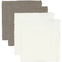 Pippi Hydrofiele Doek - 65x65 - 4-pack - Bruin/Creme - - OneSize - Hydrofiele Doeken