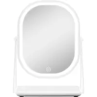 Gillian Jones - Mirror With LED Light and Tray - White