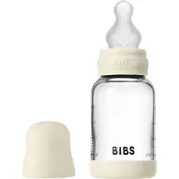 BIBS Glass Baby Bottle Siliconen Slow Flow - 120 ml