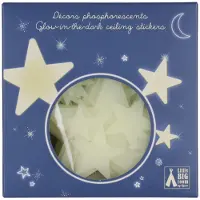 Djeco Wanddecoratie - 65 st. - Lichtgevend Sterren - - OneSize - Decoraties