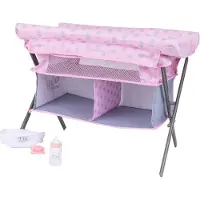 Tiny Treasures Verschoningstafel Tot Pop - Opklapbaar aankleedbe - - OneSize - Poppen Accessoires