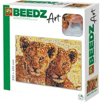 SES Creative BEEDZ ART: Strijkkralen Leeuwenwelpen