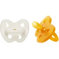 Hevea Schnuller - 0-3 Mt. - 2er-Pack - Naturgummi - Milchig Whit - - 0-3 mt - Schnuller
