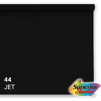 Superior Achtergrondpapier 44 Zwart Jet 1,35 X 11m