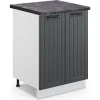 Vicco Fame-Line Keukenonderkast – 60 cm, WB Antraciet Antraciet landhuis