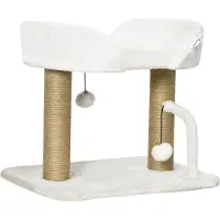 PawHut -Kattenboom-Panneaux de particules-48x38x42cm-Blanc