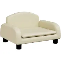 Syfax Hondenmand 50x40x30 cm kunstleer crèmekleurig