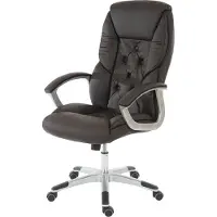 Mendler Professionele bureaustoel L42 XXL, directiedraaistoel, 150kg belastbaar kunstleder ~ bruin
