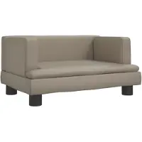 Syfax Hondenmand 60x40x30 cm kunstleer cappuccinokleurig