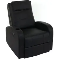 Mendler Durham tv-fauteuil, tv-fauteuil, relaxfauteuil, ligfauteuil, kunstleer ~ zwart