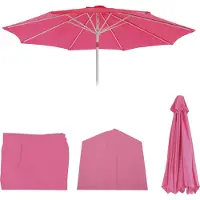 Mendler Vervangende hoes voor parasol N18, parasolhoes vervangende hoes, Ø 2,7m stof/textiel 5kg ~ roze