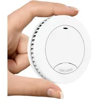 Aroha Safety Pro Mini Rookmelder Sleep Line - 10 jaar batterij - Geen standby LED-licht - Montage zonder boren - Extra dun design & slaapkamer vriendelijke brandmelder per stuk