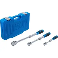 Bgs 25123 Ratelsleutel-set uittrekbaar 6,3 mm (1/4") - 10 mm (3/8") - 12,5 mm (1/2") 3-dlg.
