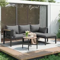 MODFU Salontafel Glas met LED-verlichting, Kleurveranderend, Twee Lades, Modern Beistelltisch