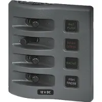 Blue Sea Systems Weatherdeck Panel 4 Position Switch Grijs