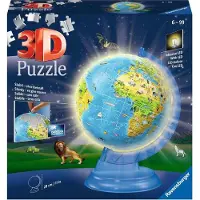 Ravensburger XXL Kinder globe Night Edition Engelstalig - 3D Puzzel - 180 stukjes