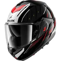 Shark Oxo Rydger Zwart Zilver Rood KSR Systeemhelm Maat XL