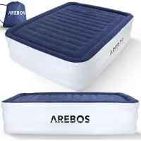 Arebos Luchtbed - Luchtbed 2 persoons - Luchtbed met ingebouwde pomp - Incl. Draagtas en Reparatiekit - 203 × 152,5 × 51