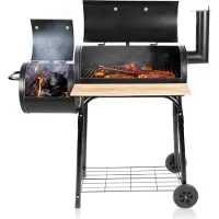 Bbq collection 2-in-1 Smoker BBQ - Houtskool Barbeque - Buitenkeuken Barbecue - Grill en Smokerbarbecues - 104 x 58 x 114 cm