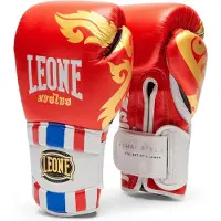 Leone1947 Thai Style Leather Artificial Boxing Gloves Rood 12 oz