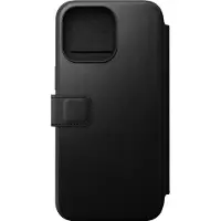 Nomad Leren MagSafe Folio iPhone 15 Pro Max Hoesje Zwart