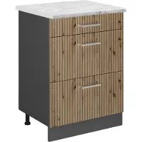 Vicco Keukenonderkast R-Line Artisanaal eiken 60 cm WB Marmer, Model 49201