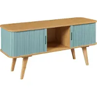 En.casa TV meubel Tysvær 120x40x58 cm naturel en blauw []