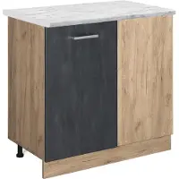 Vicco R-Line Hoekkast – 86 cm WB Marmer Zwart beton
