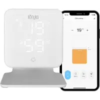 Konyks Thermostat connecté ClimPac pour Clims et P.A.C Blanc + Cde infrarouge univ + Thermomètre + Hygromètre
