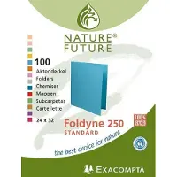 Exacompta 5x FOREVER 220-Pak van 100 dossiermappen 220g/m2 24x32cm voor A4. - Fel blauw - 410010E