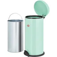 Wesco Capboy Maxi Prullenbak | Pedaalemmer | 22 Liter | Metaal - Amandel | Afvalemmer - Made in Germany