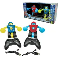 Lexibook POWERMAN FIGHTERS – set van 2 Vechtrobots met Uitwerpbare Figuren, Licht- en Geluidseffecten