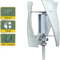 OEM Verticale windturbinegenerator, 2000W vermogen, efficiënte omzetting van windenergie, met MPPT-regelaar, 2000W, 12V