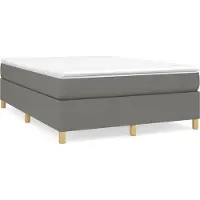 Syfax Boxspring met matras stof donkergrijs 140x190 cm