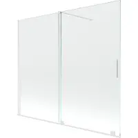 Mexen Velar 2-vleugelige schuifbare badwandscherm 180 x 150 , transparant, wit - 896-180-000-01-20