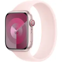 Apple Siliconen solobandje voor de Watch | 44/45/46/49 mm - Maat 9 - Light Pink